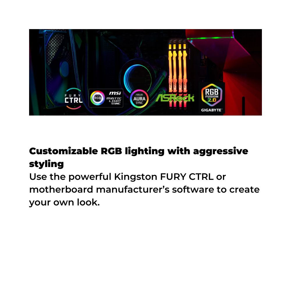 Kingston Fury Beast RGB DDR4 Desktop Ram DIMM